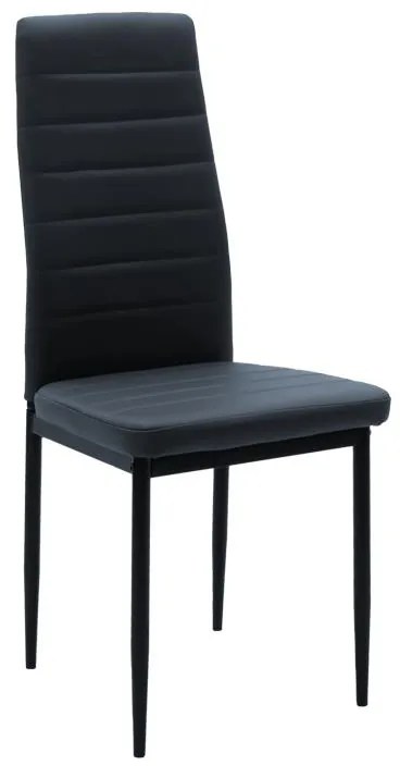Καρέκλα Parker PU ανθρακί-μαύρο πόδι 42x48x98εκ 4αδα 42x48x98 εκ.