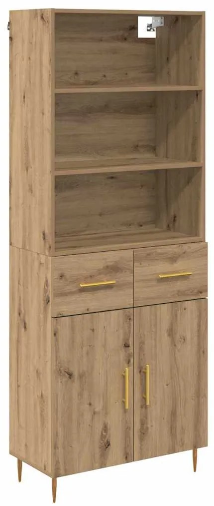vidaXL Highboard Artisan Oak 69,5 x 34 x 180 εκ. Επεξεργασμένο ξύλο