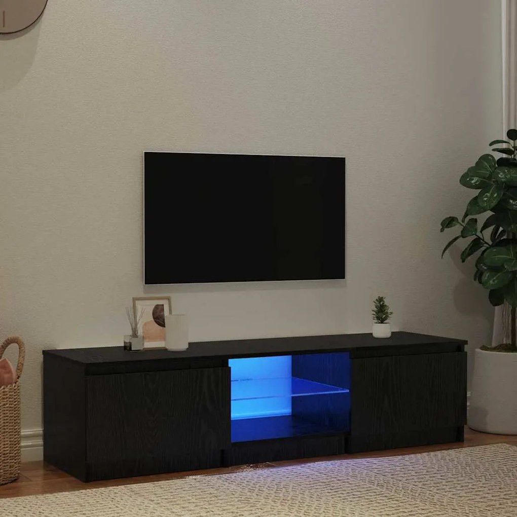 vidaXL Ντουλάπι TV Μαύρο 140 x 40 x 35.5 εκ. Επεξεργασμένο ξύλο