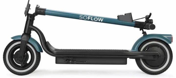 Ηλεκτρικό πατίνι SOFLOW SO2 AIR MAX, Πτυσσόμενο, 10 ίντσες, 36V / 17.4Ah, 500W, 20 km/h, Μέγιστο βάρος 120 kg, Τυρκουάζ