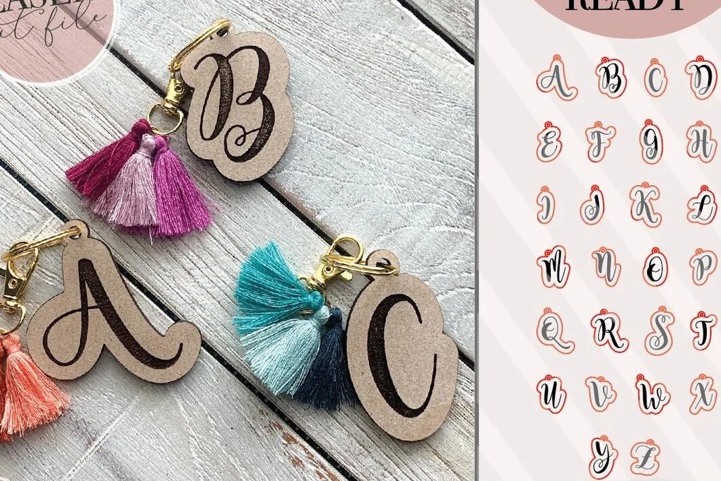 Intra απο ξύλο plywood 3mm-4mm πάχος Alphabet Keychain Δίασταση 6x6 cm INTRAFABR-74341471