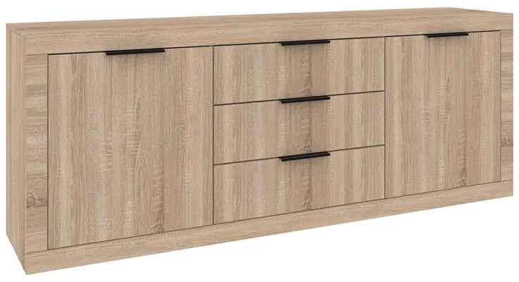 Μπουφές Doha pakoworld σε sonoma απόχρωση 210x45x80.5εκ
