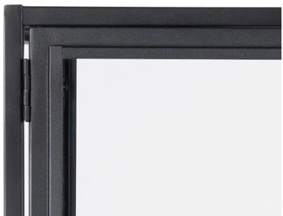 Βιτρίνα Oakland H144, Μαύρο, Άγρια δρυς, Με πόρτες, Ο αριθμός των θυρών: 2, 150x77x35cm, 42 kg | Epipla1.gr