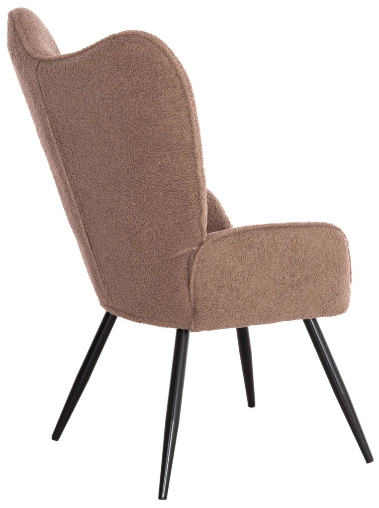 ΠΟΛΥΘΡΟΝΑ ΜΠΕΡΖΕΡΑ CRAWLEY ΜΕ ΥΠΟΠΟΔΙΟ HM8918.26 ΥΦΑΣΜΑ ΜΠΟΥΚΛΕ ΚΑΦΕ 69x73x96Yεκ.