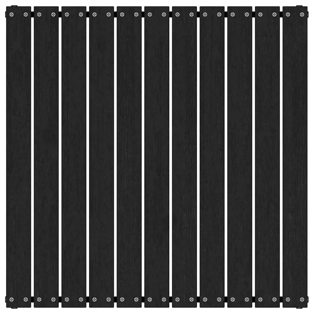 vidaXL Υποπόδιο Κήπου Μαύρο από Μασίφ Ξύλο Πεύκου με Μαξιλάρι