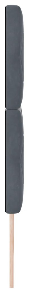 vidaXL Βελούδινο Κεφαλάρι Argyle Σκούρο γκρι 180 cm Βελούδο