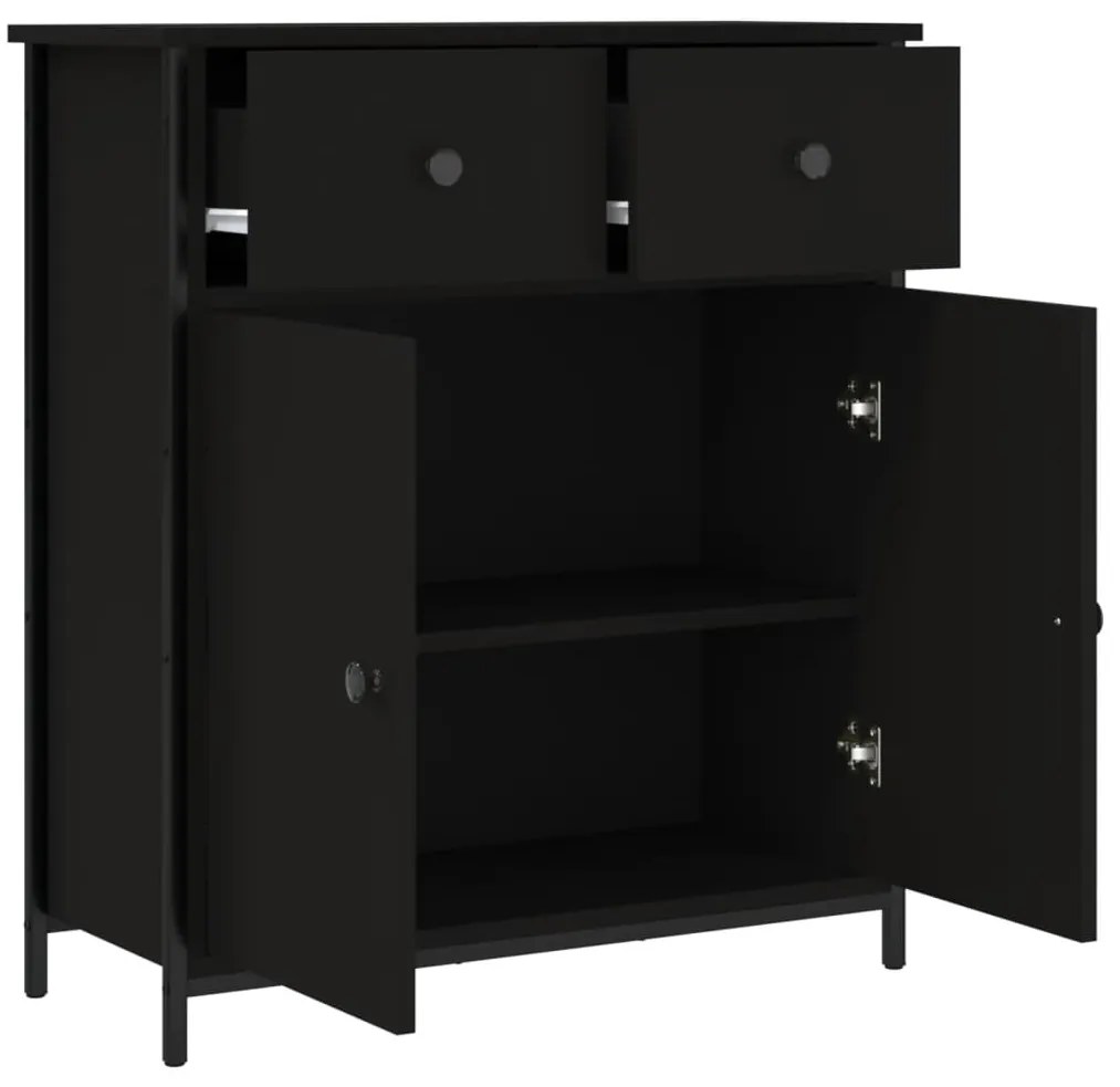 vidaXL Ντουλάπι Μαύρο 70 x 30 x 80 εκ. από Επεξεργασμένο Ξύλο
