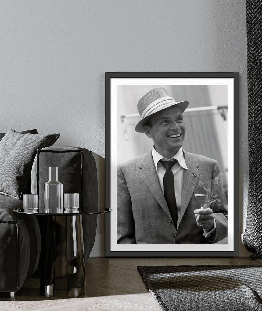 Πόστερ &amp;  Κάδρο Frank Sinatra MV063 30x40cm Μαύρο Ξύλινο Κάδρο (με πόστερ)