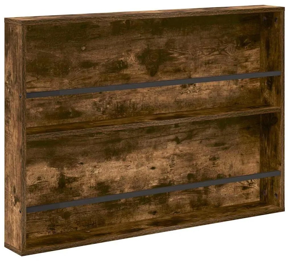 vidaXL Ράφι Περιοδικών με ράφι 2 pcs Καπνιστό Δρύς 100 x 12 x 70 εκ