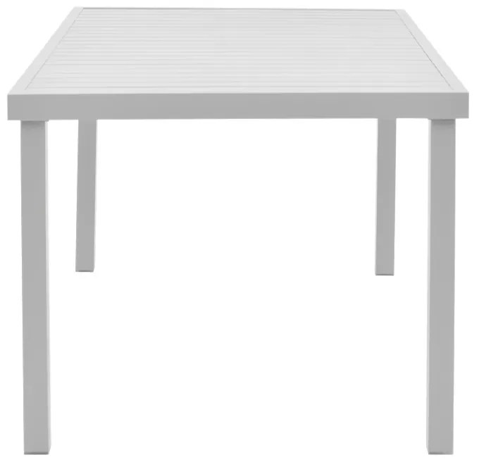 Τραπέζι Kliton pakoworld αλουμινίου λευκό 150x80x74εκ (1 τεμάχια)