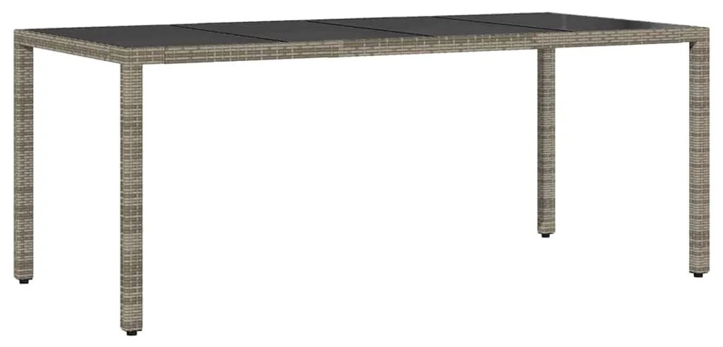 vidaXL Σέτ φαγητού για κήπο 9 pcs Γκρι συνθετικό ρατάν