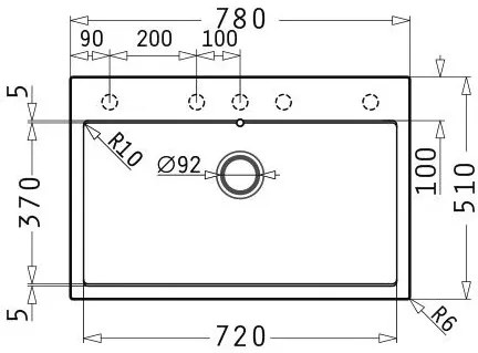 Νεροχύτης Pyramis Ithaka 1B-Snow-78 x 51 εκ.