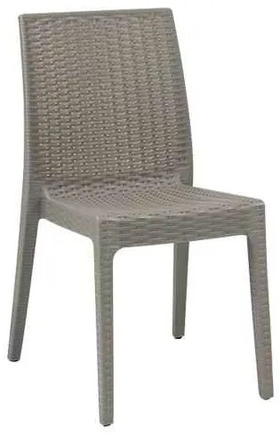 DAFNE Καρέκλα Κήπου - Βεράντας Στοιβαζόμενη, PP Rattan Look, UV Protection, Μπεζ Tortora 46x55x85cm