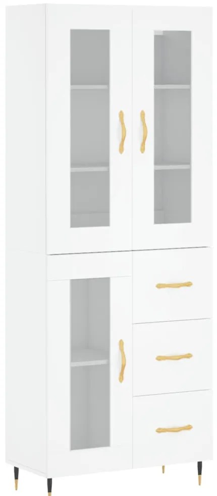 vidaXL Ντουλάπι Λευκό 69,5x34x180 εκ. από Επεξεργασμένο Ξύλο