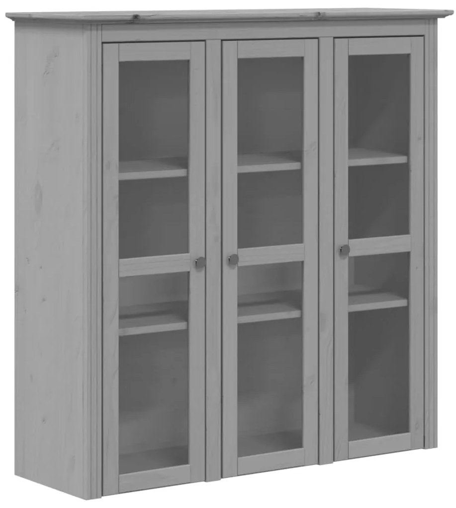 vidaXL Μπουφές BODO Γκρι 115,5x43x200,5 εκ. από Μασίφ Ξύλο Πεύκου