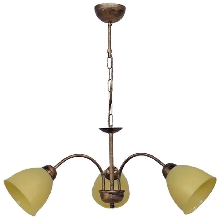 Φωτιστικό Οροφής Ovo 01-0319 3/Ε27 Φ65x65cm Bronze-Honey Heronia