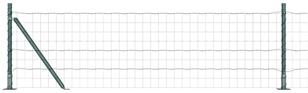 vidaXL Φράχτης με Στήλες. Πράσινο 0.4 x 50 μ. Ατσάλι