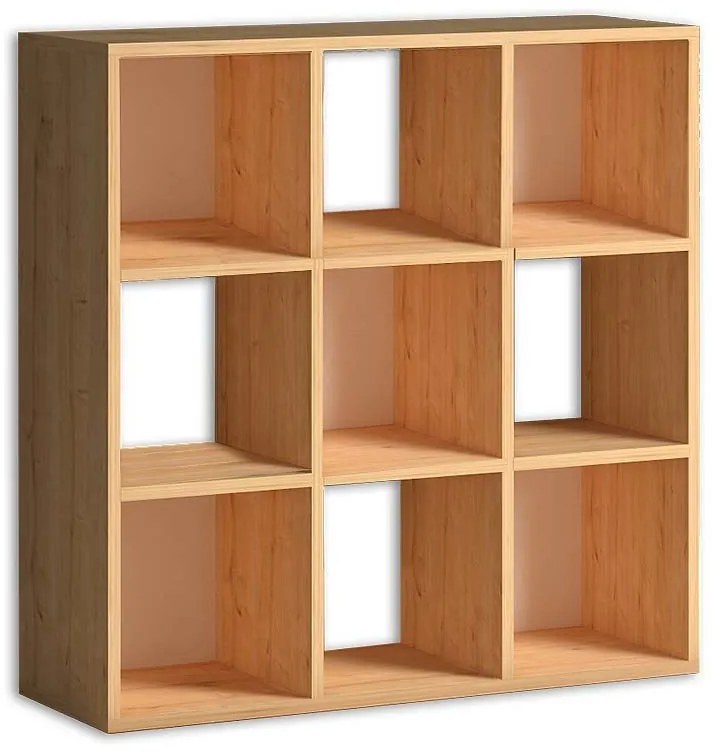 Megapap Βιβλιοθήκη Από Μελαμίνη Cube Oak