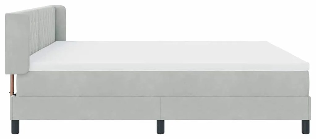 vidaXL Κρεβάτι με Ελατήρια και Στρώμα Μαύρο 100x200 εκ. Βελούδο