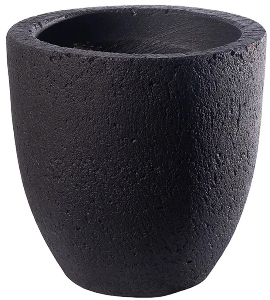Γλάστρα Τσιμεντένια Στρογγυλή Botani B-7470-8 30x30x30cm Black Supergreens Τσιμέντο