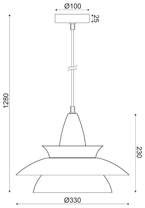 Φωτιστικό Οροφής 1ΧΕ27 ΜΕΤΑΛΛΙΚΟ ΡΟΖ Φ33ΧΗ128CM BROOKLYN - KS07881PPK - KS07881PPK