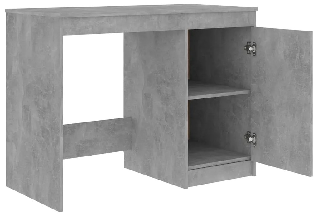 vidaXL Γραφείο Γκρι Σκυροδέματος 140 x 50 x 76 εκ. από Επεξ. Ξύλο