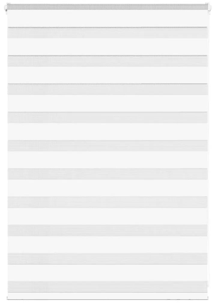vidaXL Ζέβρα τυφλή Λευκό Πλάτος υφάσματος 110,9 εκ. Πολυεστέρας