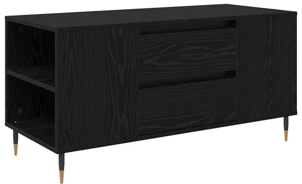vidaXL Τραπεζάκι σαλονιού with Drawer Μαύρη δρυς 102 x 44.5 x 50 εκ