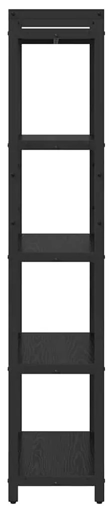 vidaXL Βιβλιοθήκη Μαύρη δρυς 60 x 30 x 153 εκ Επεξεργασμένο ξύλο