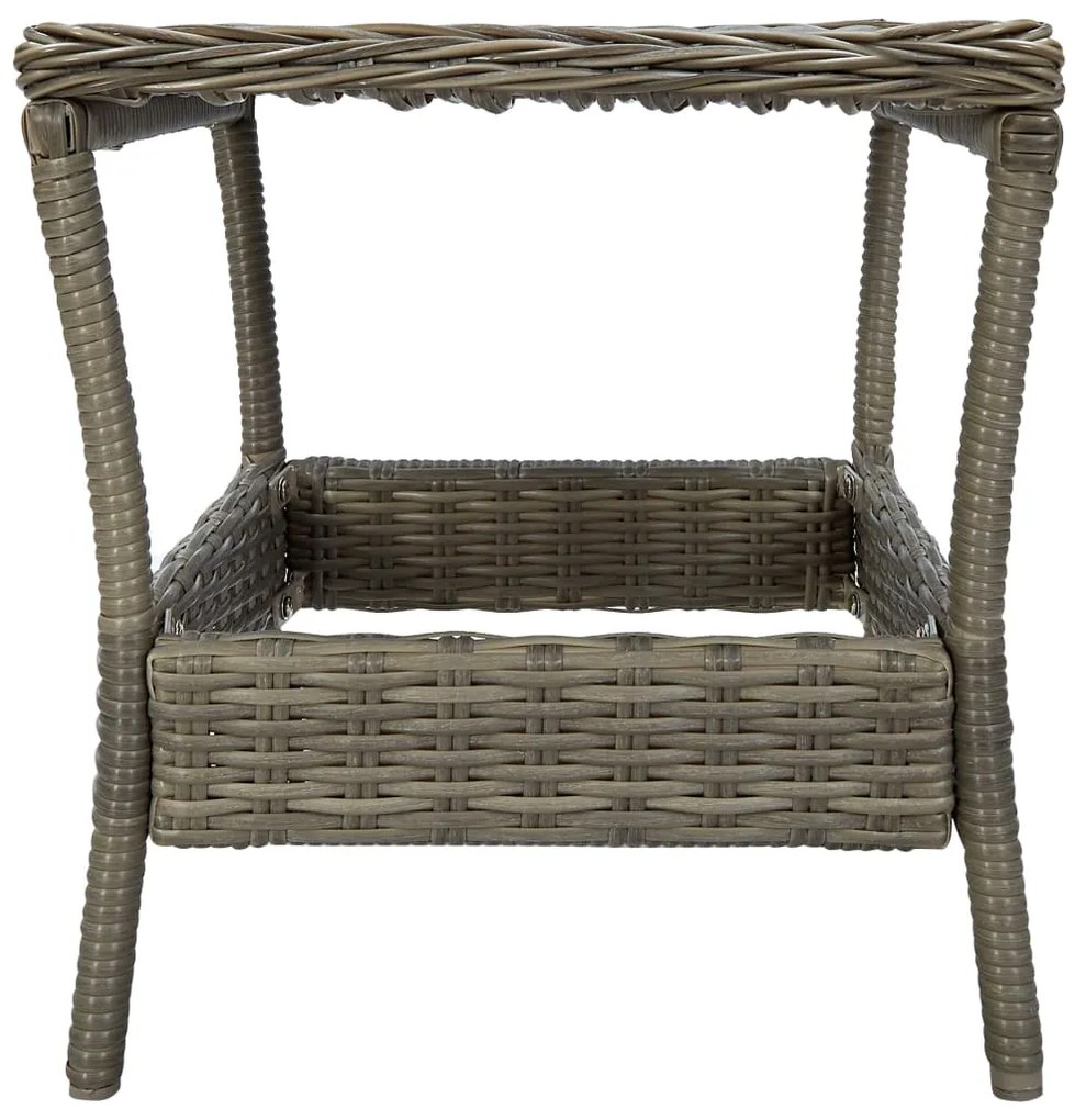 vidaXL Τραπεζάκι Κήπου Καφέ 45 x 45 x 46,5 εκ. από Συνθετικό Ρατάν