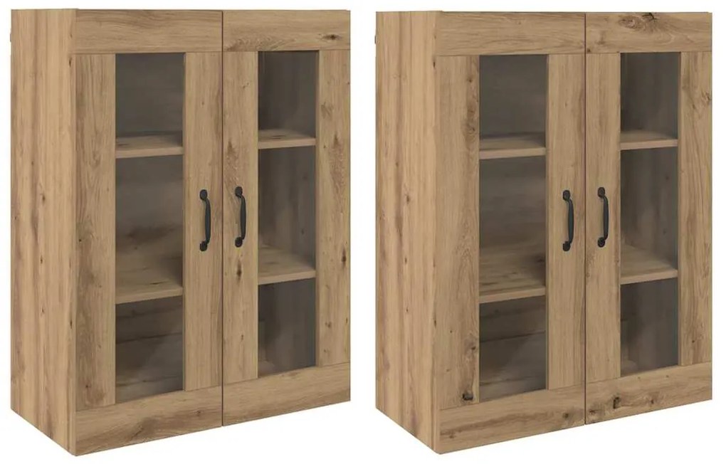 vidaXL Ντουλάπια Τοίχου 2 pcs artisan δρυς 69.5 x 34 x 90 εκ.
