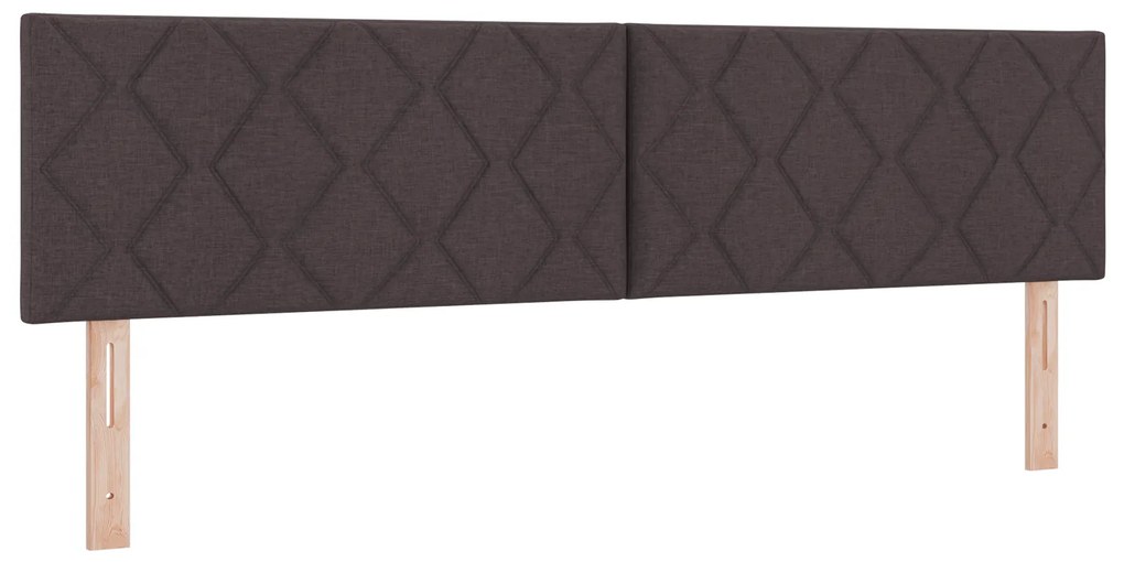 vidaXL Κρεβάτι με ελατήρια Σκούρο Καφέ 180 x 200 cm Ύφασμα και αφρός
