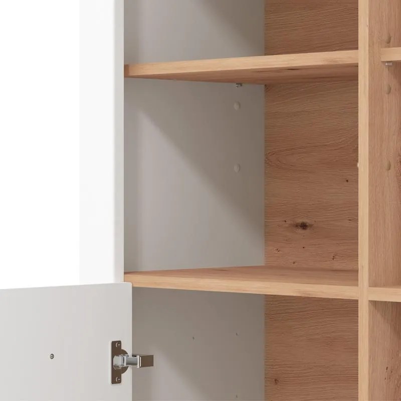 Βιτρίνα Valencia POP 2K Λευκό - Artisan Oak - Λευκό Μάτ 103.5x41x143 εκ. 103.5x41x143 εκ.