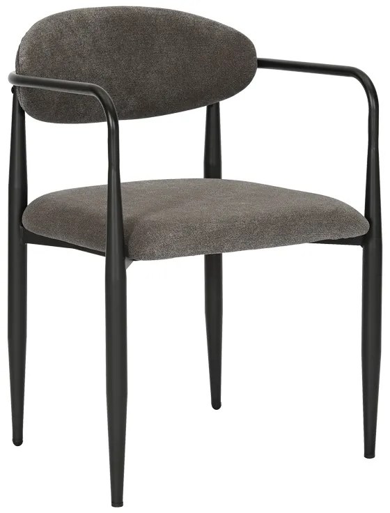Πολυθρόνα Kalone  ύφασμα σε ανθρακί απόχρωση 56x55x78εκ