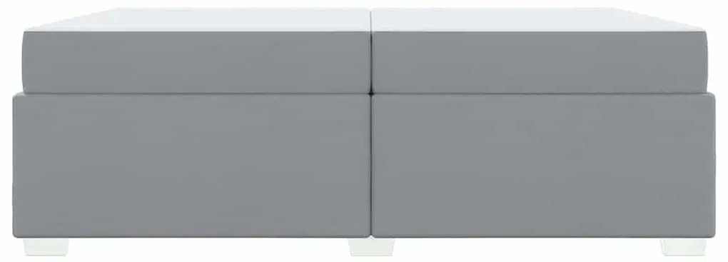 vidaXL Σκελετός Κρεβατιού Ανοιχτό γκρι 200 x 200 cm ύφασμα