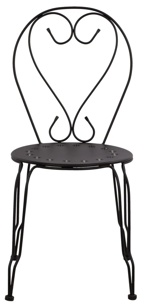 ΚΑΡΕΚΛΑ ΜΕΤΑΛΛΙΚΗ AMORE ΜΑΥΡΗ 42x48x90 εκ. HM5007.11 - 0605223 - HM5007.11