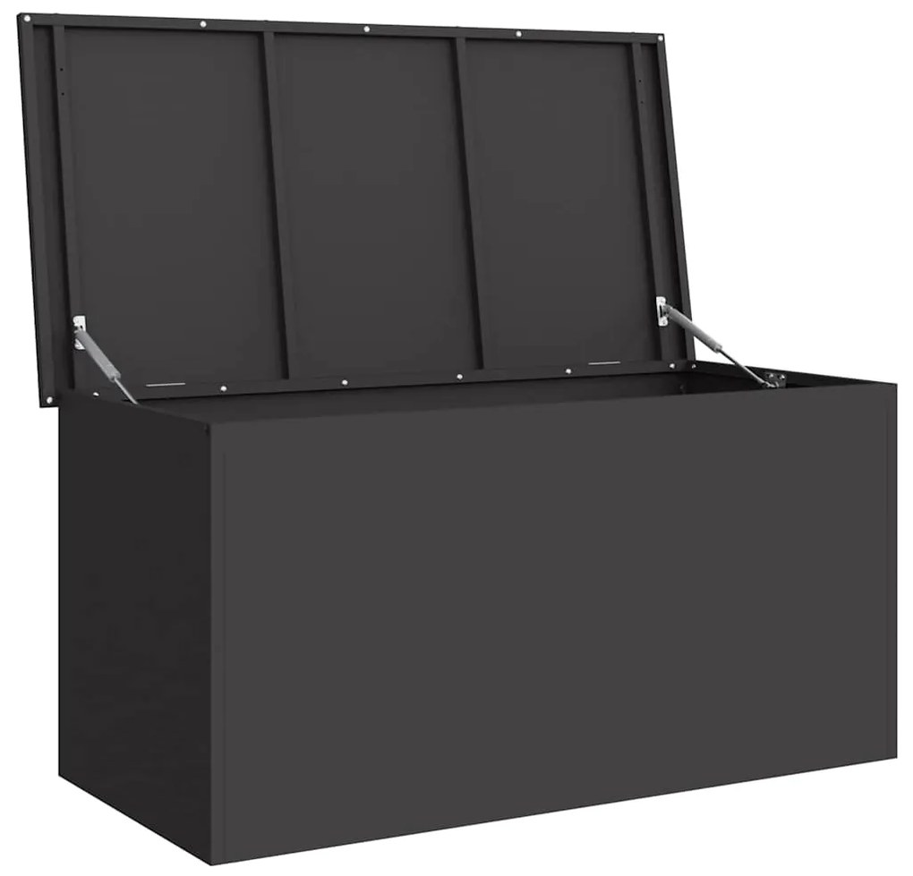 vidaXL Κουτί αποθήκευσης εξωτερικών χώρων Μαύρο 100 x 50,5 x 50 εκ.