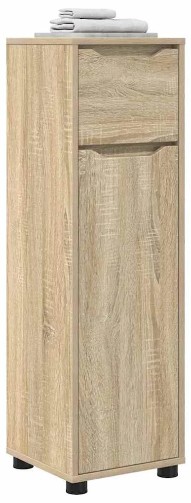 vidaXL Ντουλάπι Μπάνιου με συρτάρι Δρύς Sonoma 30,5 x 30 x 101 εκ