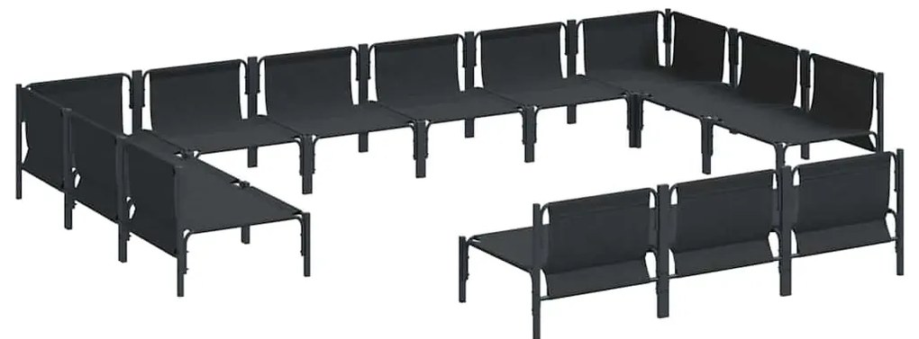 vidaXL Σετ Καναπέ Κήπου 13 pcs Ανθρακί Ατσάλι