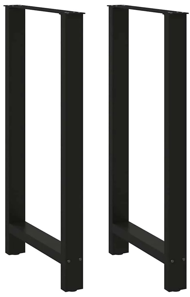 vidaXL Πόδια Τραπεζιού Μπαρ 2 τεμ. Μαύρα 60x (110-111) εκ. Ατσάλι