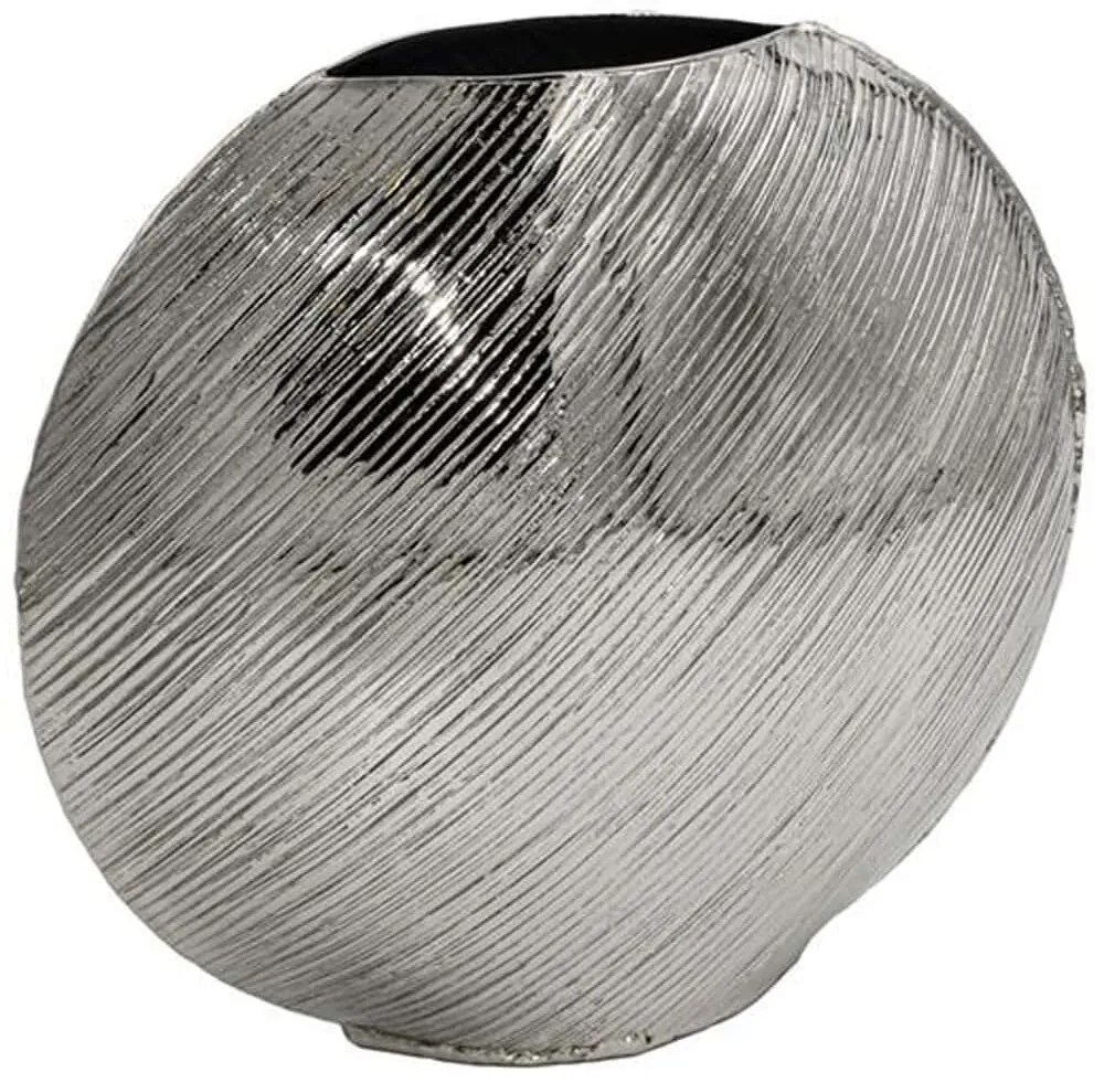 Βάζο 941-124-048 25x10x22cm Silver Μέταλλο