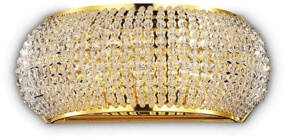 Φωτιστικό Τοίχου-Απλίκα Pasha' 082288 25,5x12x11,5cm 3xG9 40W Gold Ideal Lux