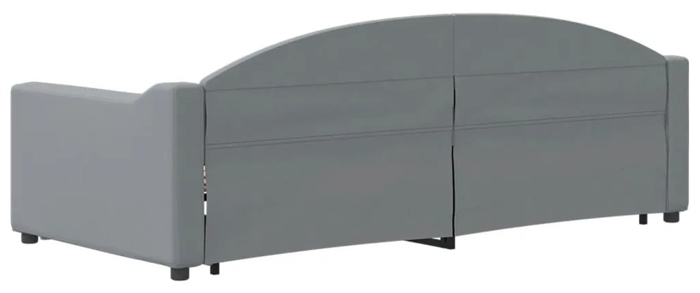 vidaXL Καναπές Κρεβάτι Συρόμενος Αν. Γκρι 90x190 εκ.Ύφασμα &amp; Συρτάρια