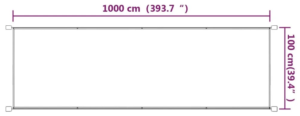 Τέντα Κάθετη Taupe 100 x 1000 εκ. από Ύφασμα Oxford - Μπεζ-Γκρι