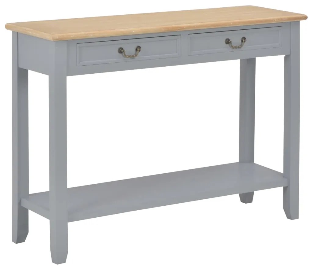vidaXL Τραπέζι Κονσόλα Γκρι 110 x 35 x 80 εκ. Ξύλινο