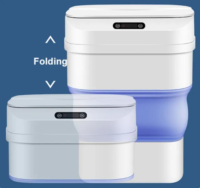 Μπλε πτυσσόμενος κάδος απορριμμάτων με έξυπνο αισθητήρα ZSW-L11 OEM