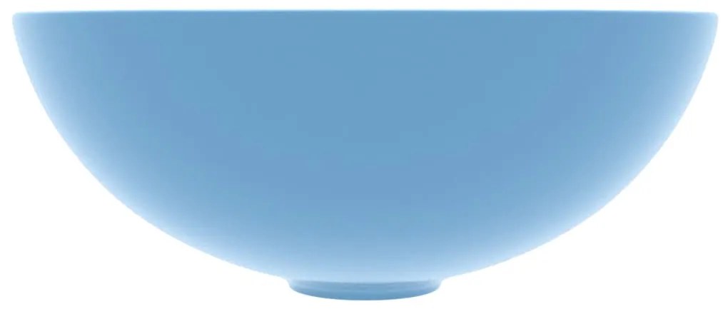 vidaXL Νιπτήρας Μπάνιου Στρογγυλός Γαλάζιος Κεραμικός