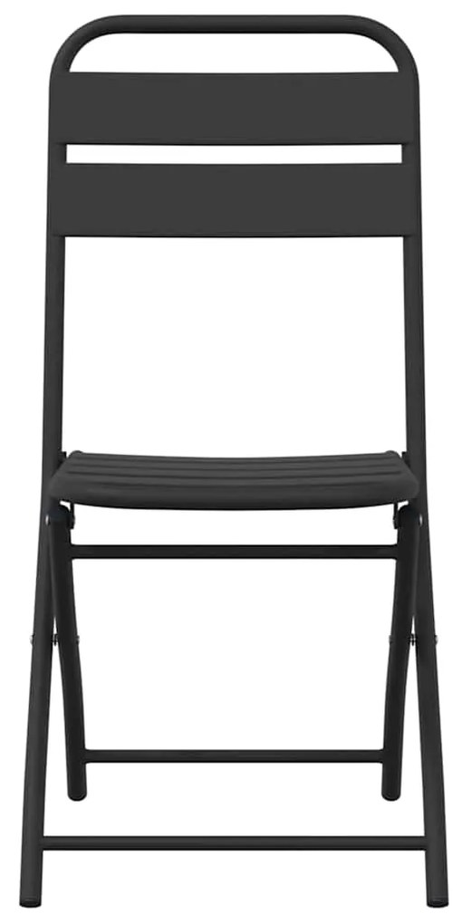 vidaXL Πτυσσόμενη Καρέκλα Κήπου 2 pcs Ανθρακί 55 x 56.5 x 91εκ Ατσάλι