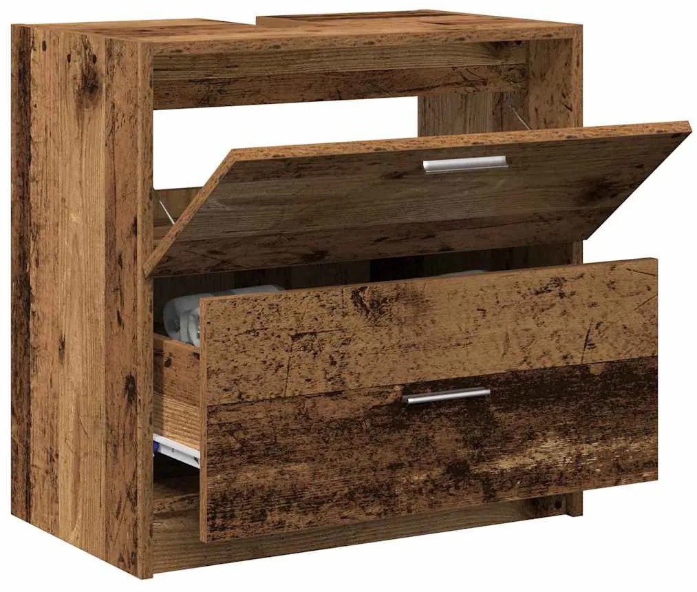 vidaXL Ντουλάπι Νεροχύτη Παλιό Ξύλο 59 x 37 x 59 cm Επεξεργασμένο ξύλο