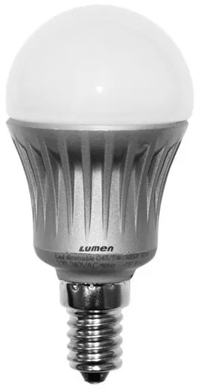 Λάμπα LED 5W Ε14 σφαιρική ματ ντιμαριζόμενη LUMEN 13-141509